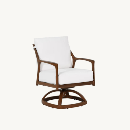 Cushioned Dining Swivel Rocker