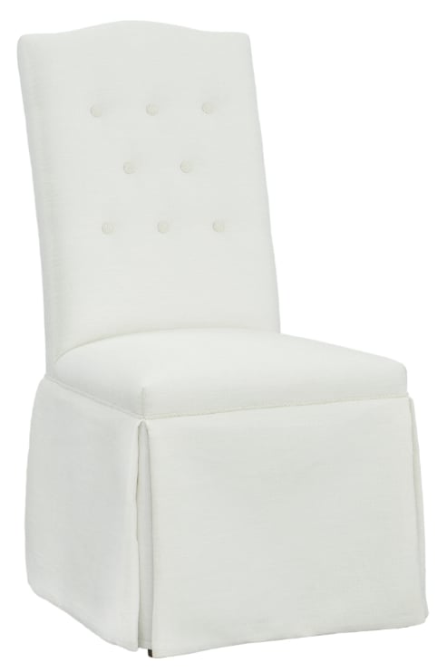 Camel Tall Back Skirted Dining Chair