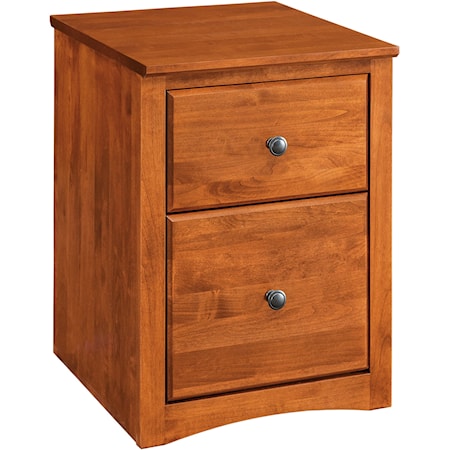 Solid Wood Rolling File Cabinet