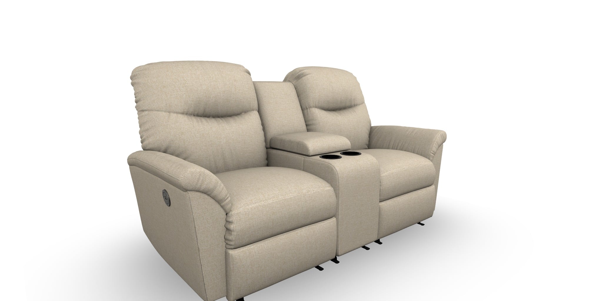 Best Home Furnishings Caitlin L420RC7 19887 Casual Rocking Reclining Loveseat with Cupholder