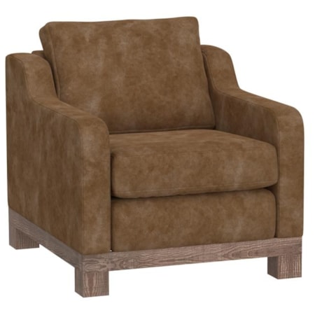 Armchair with Sloped Arms