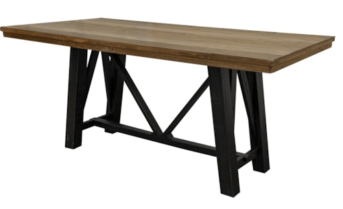 RusticTwo-Toned Counter Height Dining Table