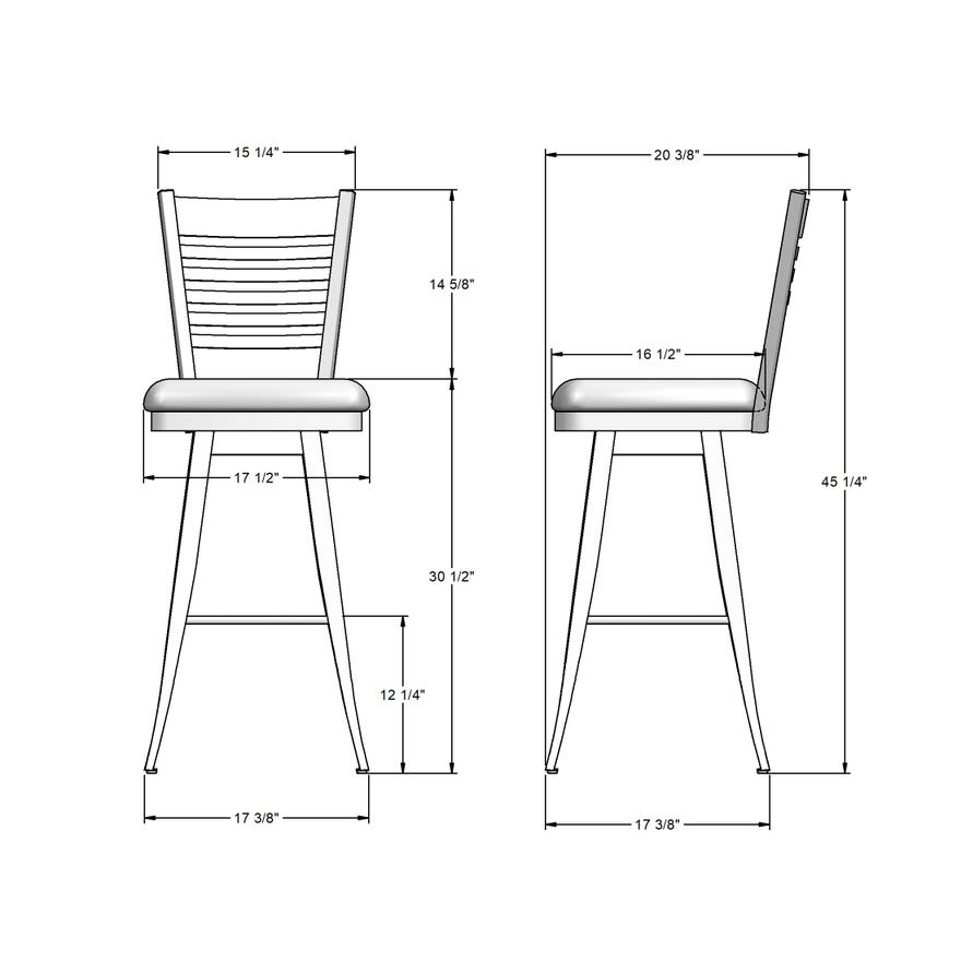Upholstered Swivel Bar Stool