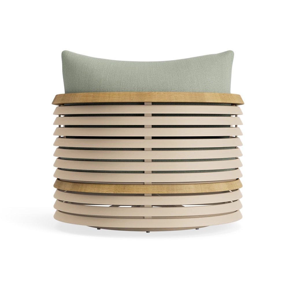 Slatted Swivel Lounge Chair