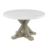 Carena Contemporary Round White Marble Dining Table