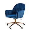 Accentrics Home Home Office Navy Channeled Back Office Chair