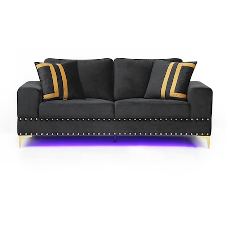 Sofa with LED Lighting and USB Port