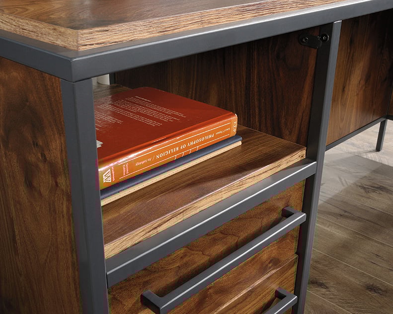 L-Shaped Desk with File Drawer