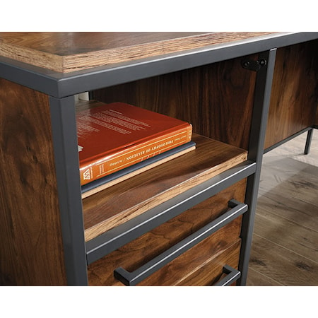 L-Shaped Desk with File Drawer