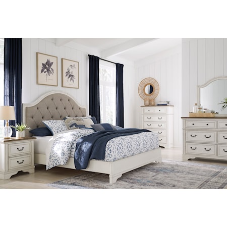 Traditional California King Upholstered Bedroom Set