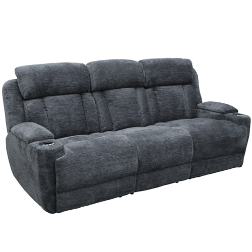 Casual Power Reclining Sofa with Drop Down Entertainment Console