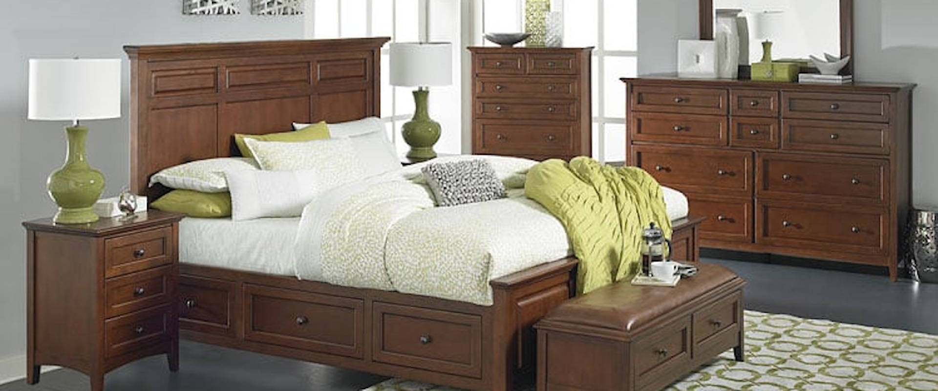 Transitional 6-Piece King Bedroom Set