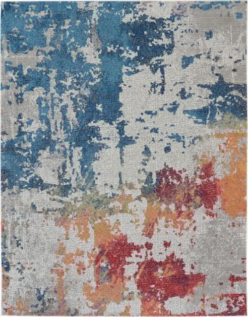7'10" x 9'10" Multicolor Rectangle Rug