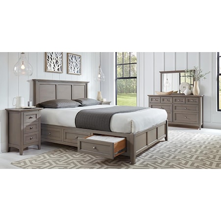 4-Piece Queen Classic Storage Bedroom Set