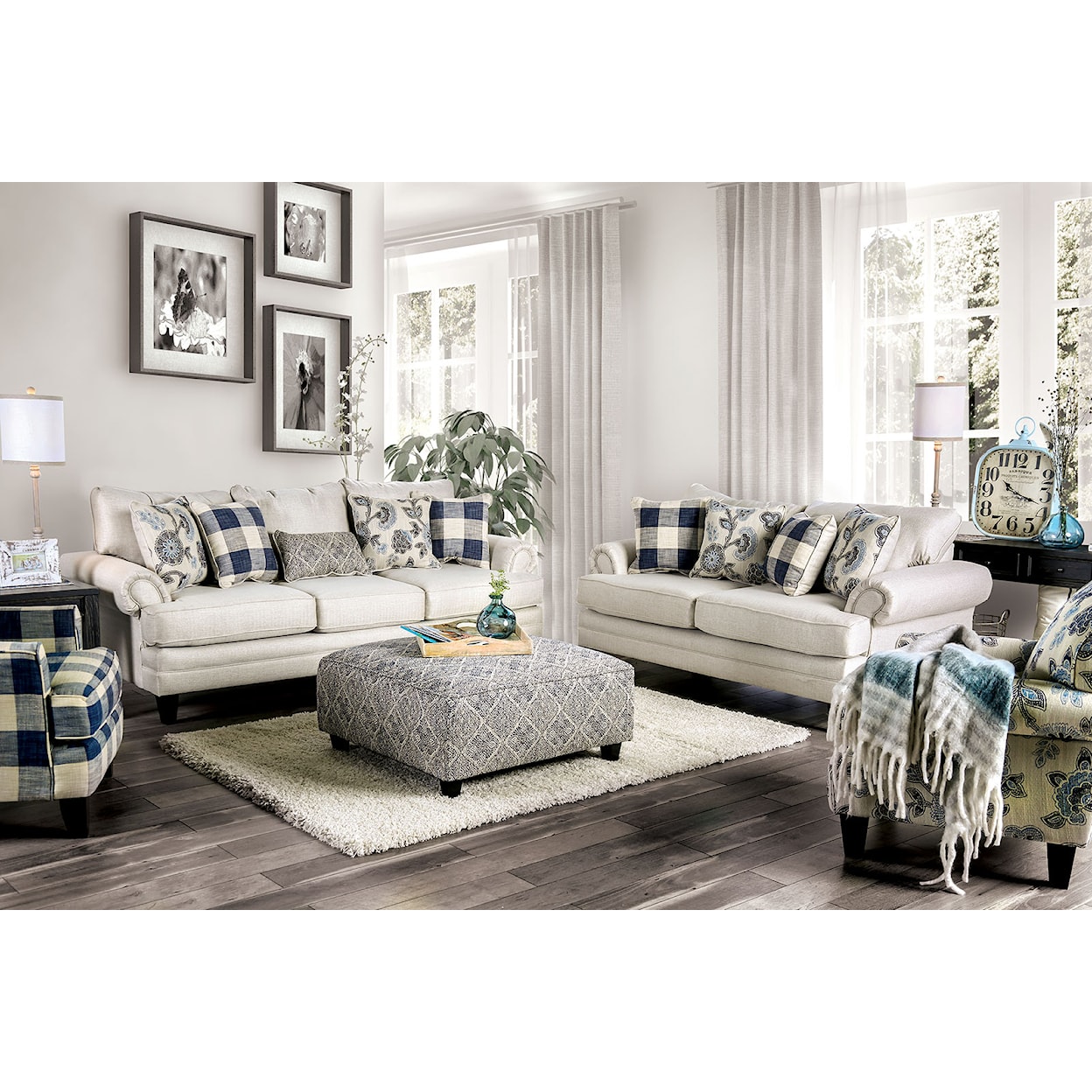 Furniture of America Nash Sofa and Loveseat Set