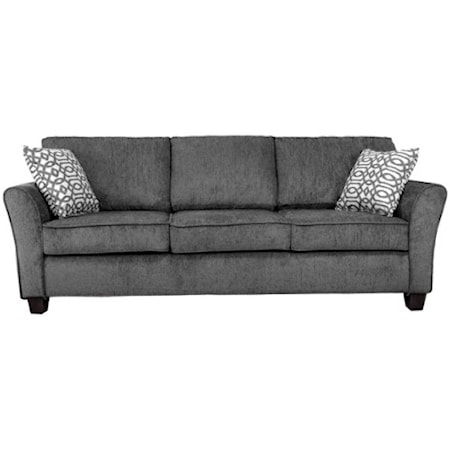 Transitional Sofa with Reversible Seat Cushions