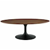Modway Lippa 48" Oval-Shaped Walnut Coffee Table