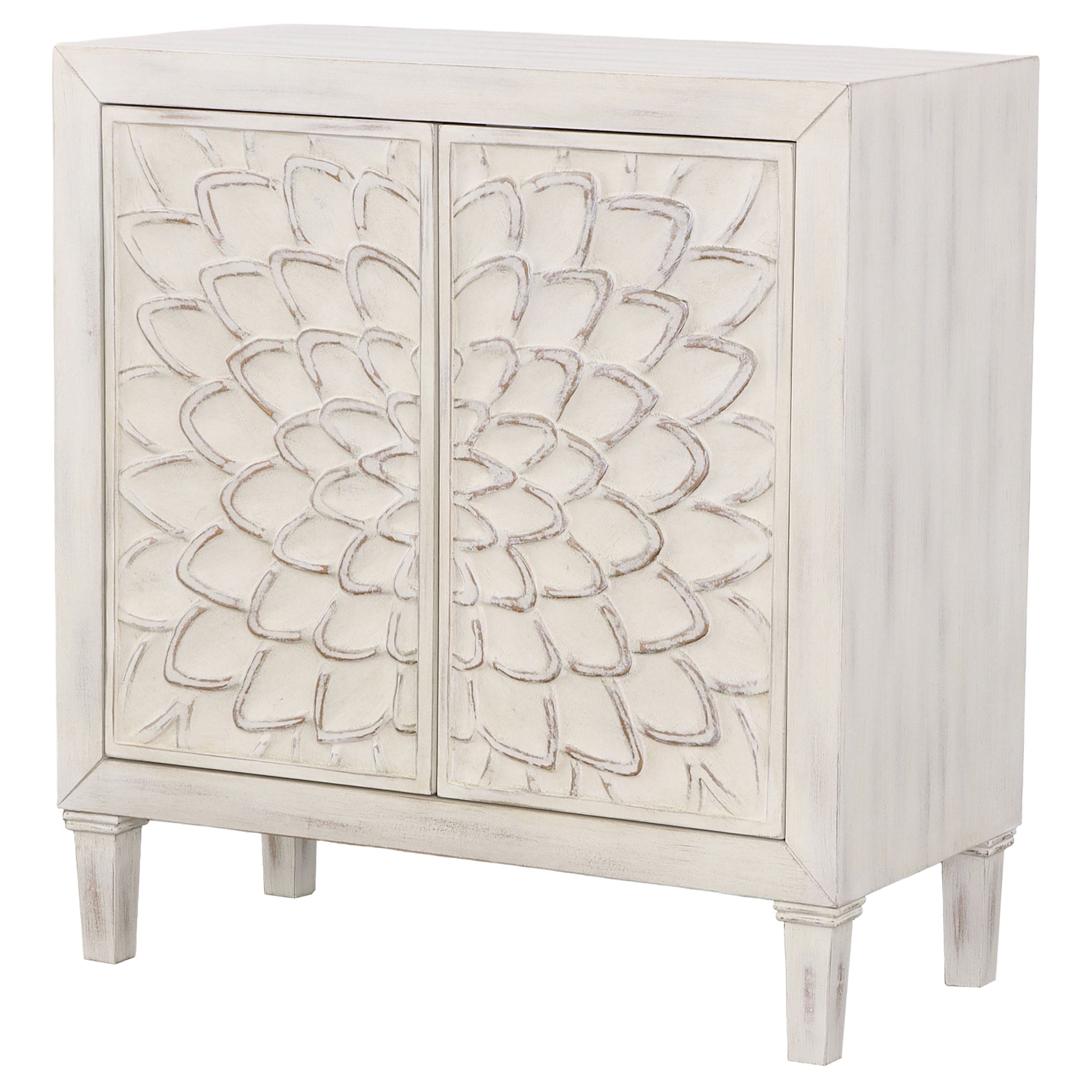 Coaster Clarkia Clarkia Accent Cabinet w/ Carved Door