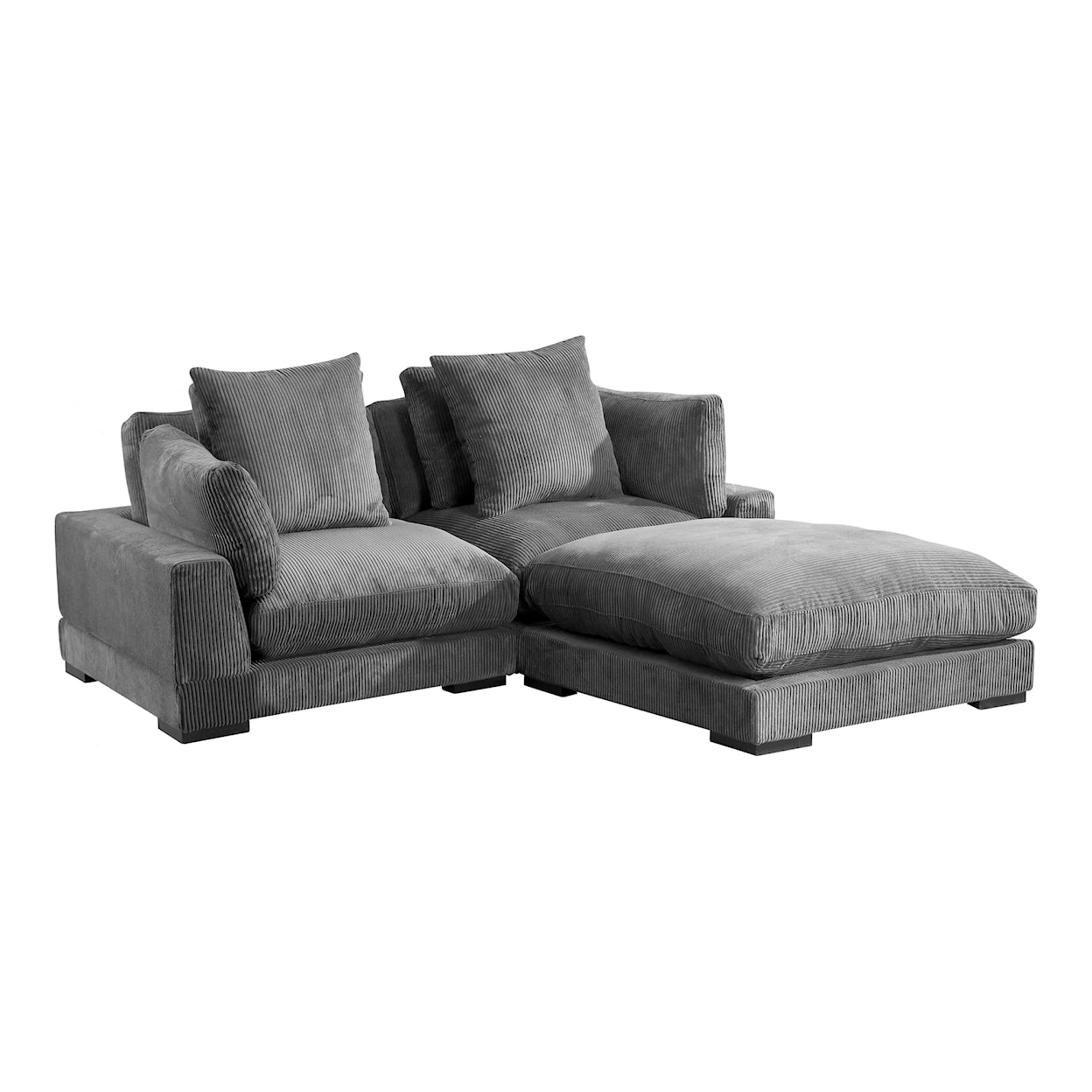 Moe's Home Collection Tumble Tumble Nook Modular Sectional Charcoal