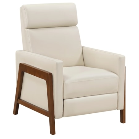 Faux-Leather Push-Back Recliner