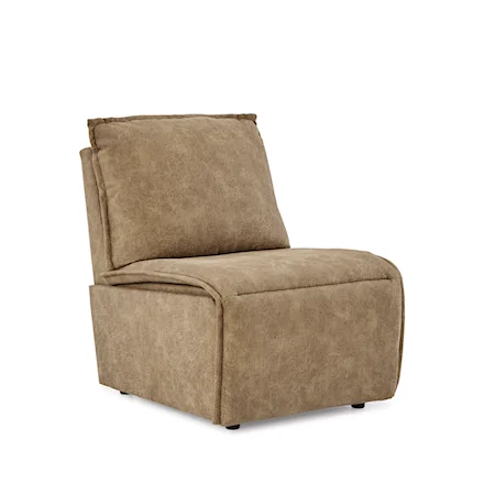 Contemporary Slipper Chair with Welt