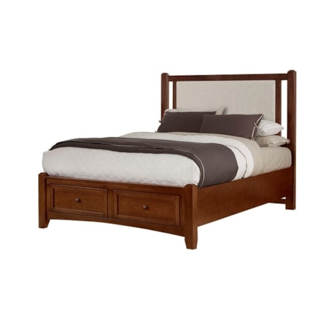 Grey Upholstered Queen Bed