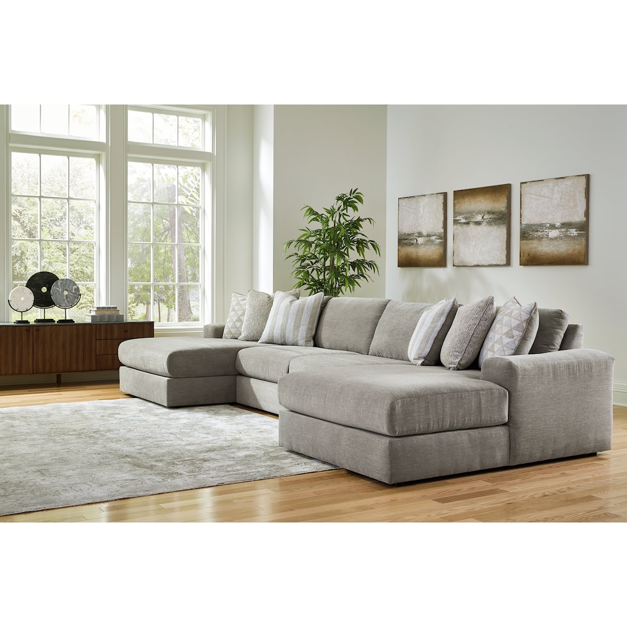 Ashley Signature Design Avaliyah 4-Piece Double Chaise Sectional