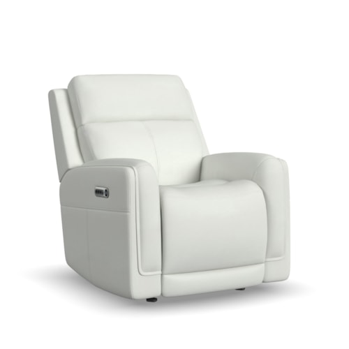 Transitional Gliding Power Recliner with Power Headrest and Lumbar