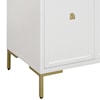 Accentrics Home Accents White and Gold Two Door Accent Chest