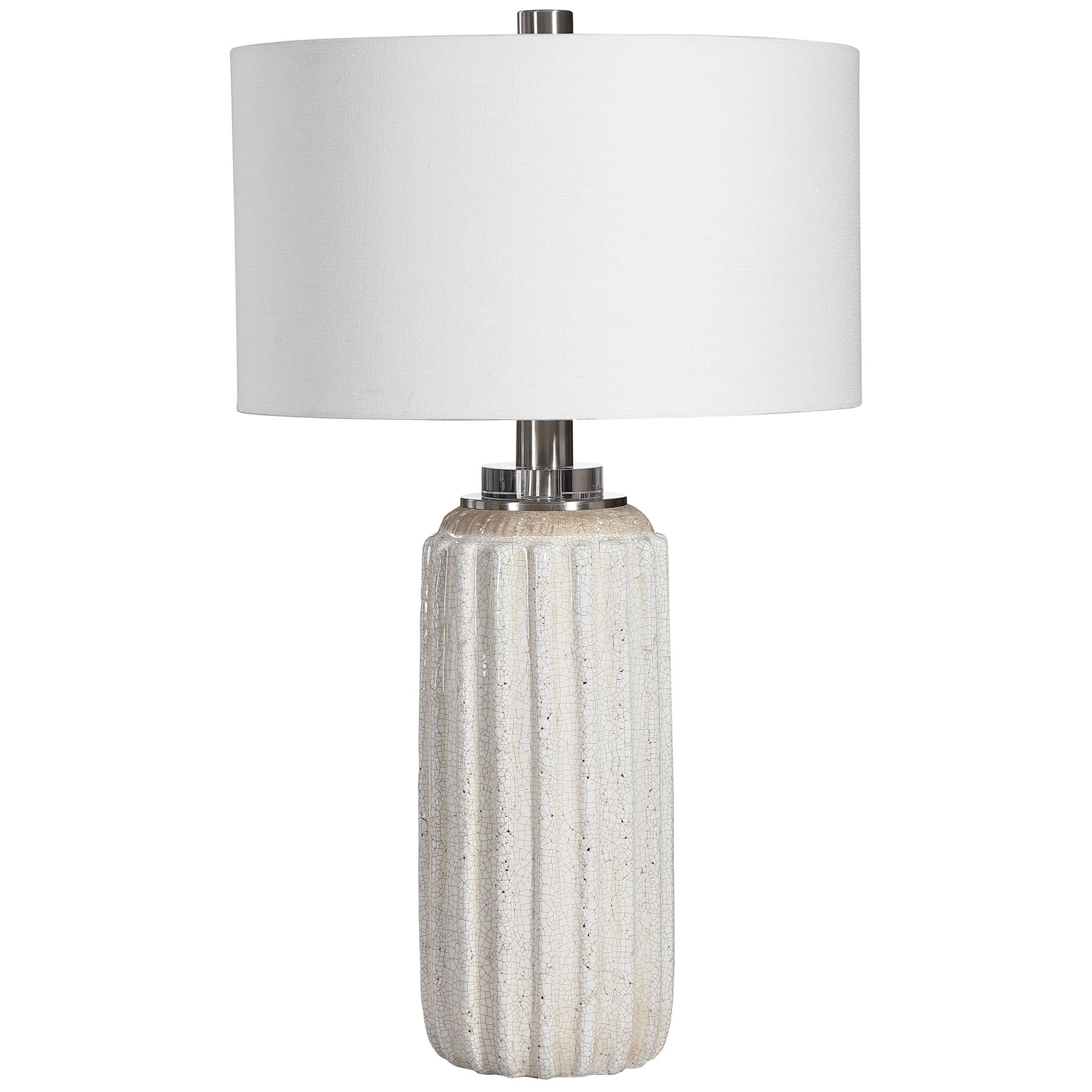 Uttermost Table Lamps Azariah White Crackle Table Lamp