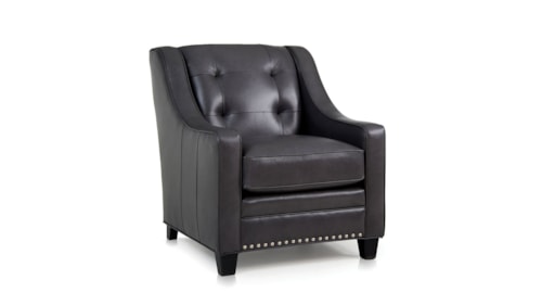 Transitional Stationary Chair with Tufting