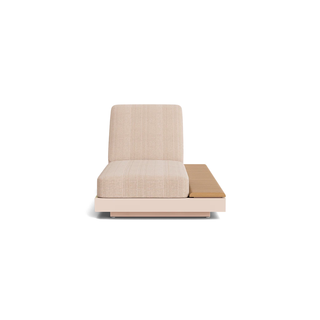 Adjustable Chaise Lounge w/Teak Sideboard