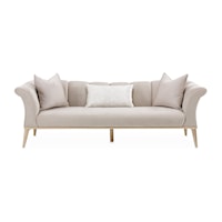 Transitional Upholstered Sofa with Flared Arms