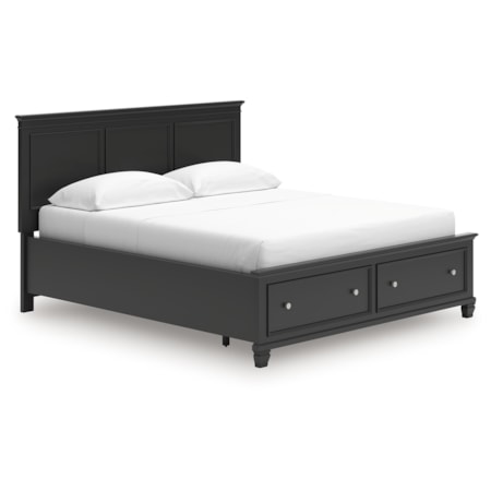 California King Panel Storage Bed