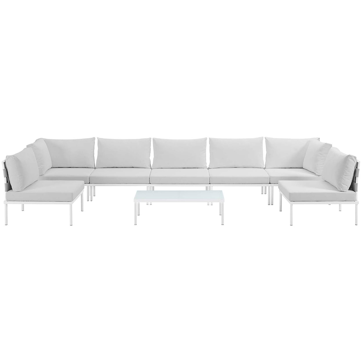 Modway Harmony Outdoor 8 Piece Sectional Sofa Set