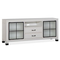 Industrial Contemporary TV Console with Adjustable Shelving 