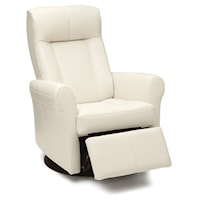 Yellowstone Swivel Glider Recliner with Rolled Arms and Defined Headrest