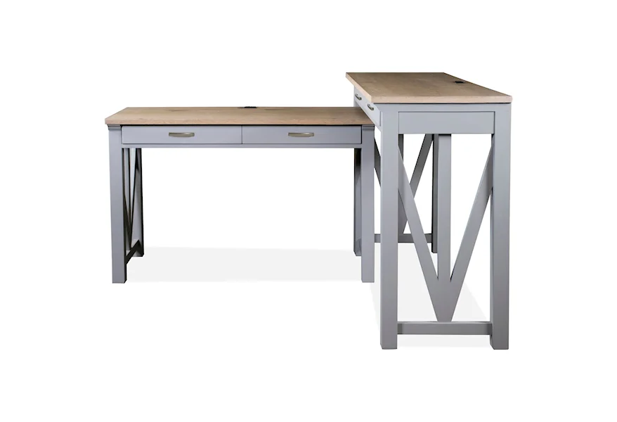 Osborne Two-Piece Desk Group by Riverside Furniture at Sheely's Furniture & Appliance