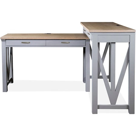 Modern Farmhouse Two-Piece Desk Group