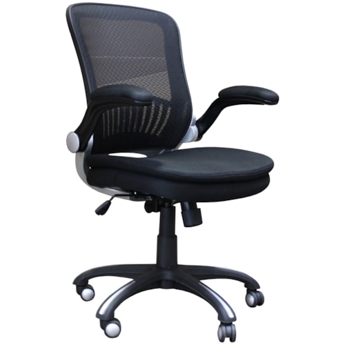 Casual Mesh Swivel Desk Chair with Flip Up Arms