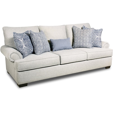 Casual Sofa with Lose Back Pillows