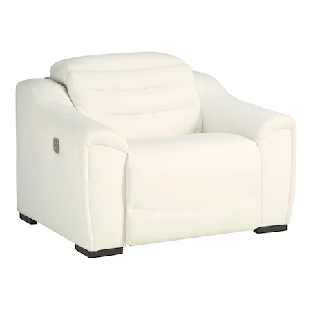 Contemporary Power Recliner with Adjustable Headrest