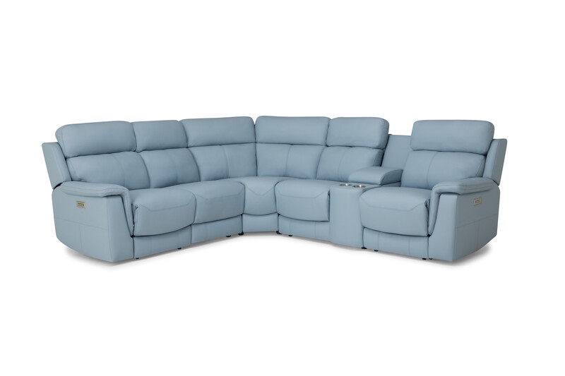 4-Seat Curve Henry Reclining Sectional