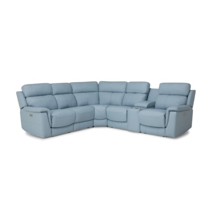 4-Seat Curve Henry Reclining Sectional