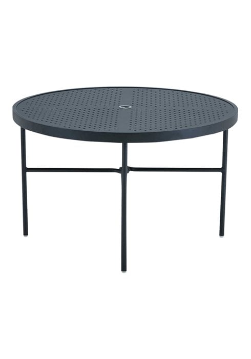 Boulevard 48" Round Stamp-Top Dining Table w/Umbrella Hole