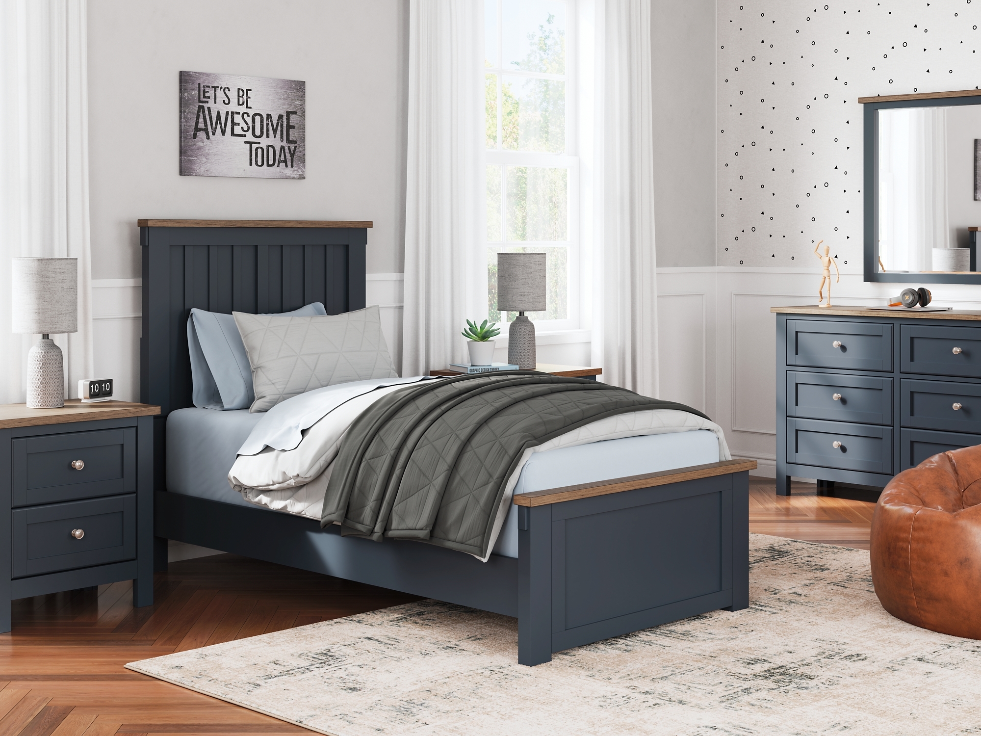 Signature Design by Ashley Landocken Twin Panel Bed