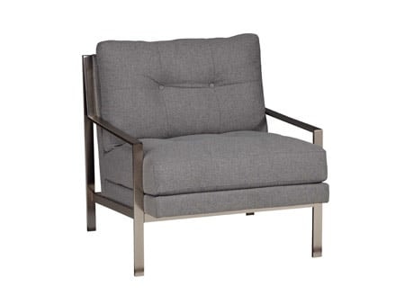 Exposed Wood Accent Chair in Lounge Chair Style