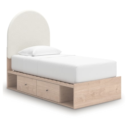 Twin Upholstered Panel Bed