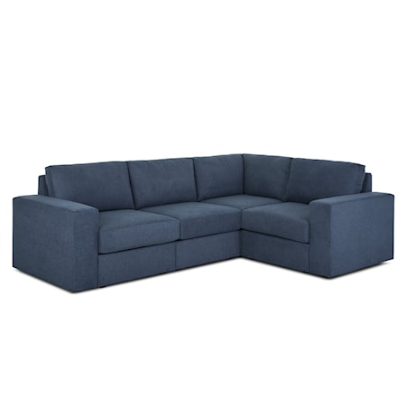 Wide-Arm 4-Seat Sectional Sofa