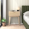 Accentrics Home Accents Light Brown Cane Nightstand